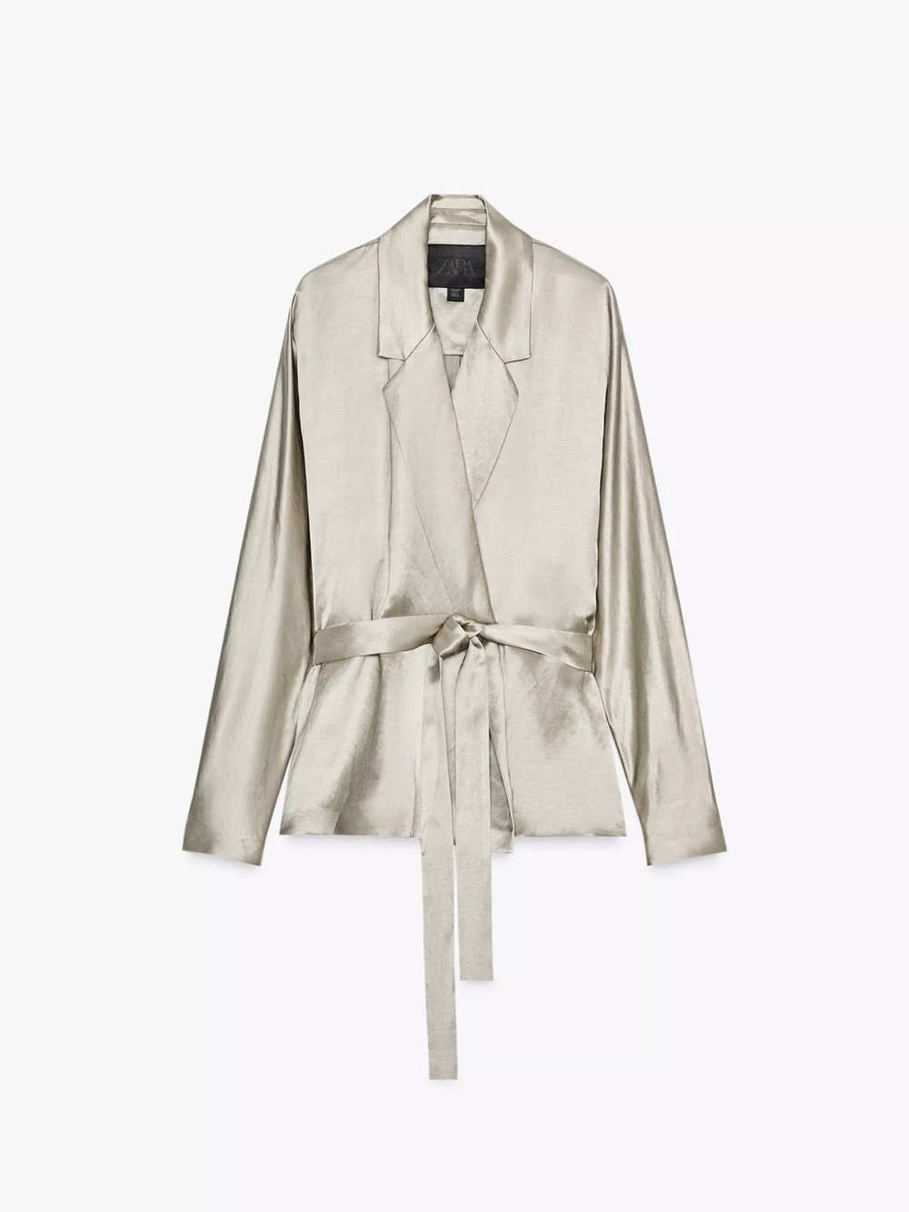 *NEW* Zara Sage Green Satin Blazer with Matching Belt and matching satin pants